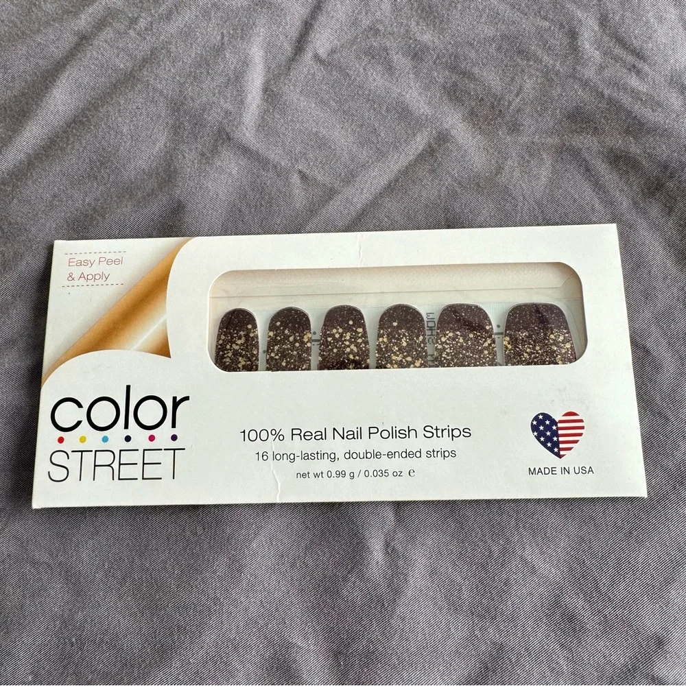 *Retired, HTF* Color Street: Best in Show | Maroon Gold Glitter Fall Autumn - Picture 3 of 11